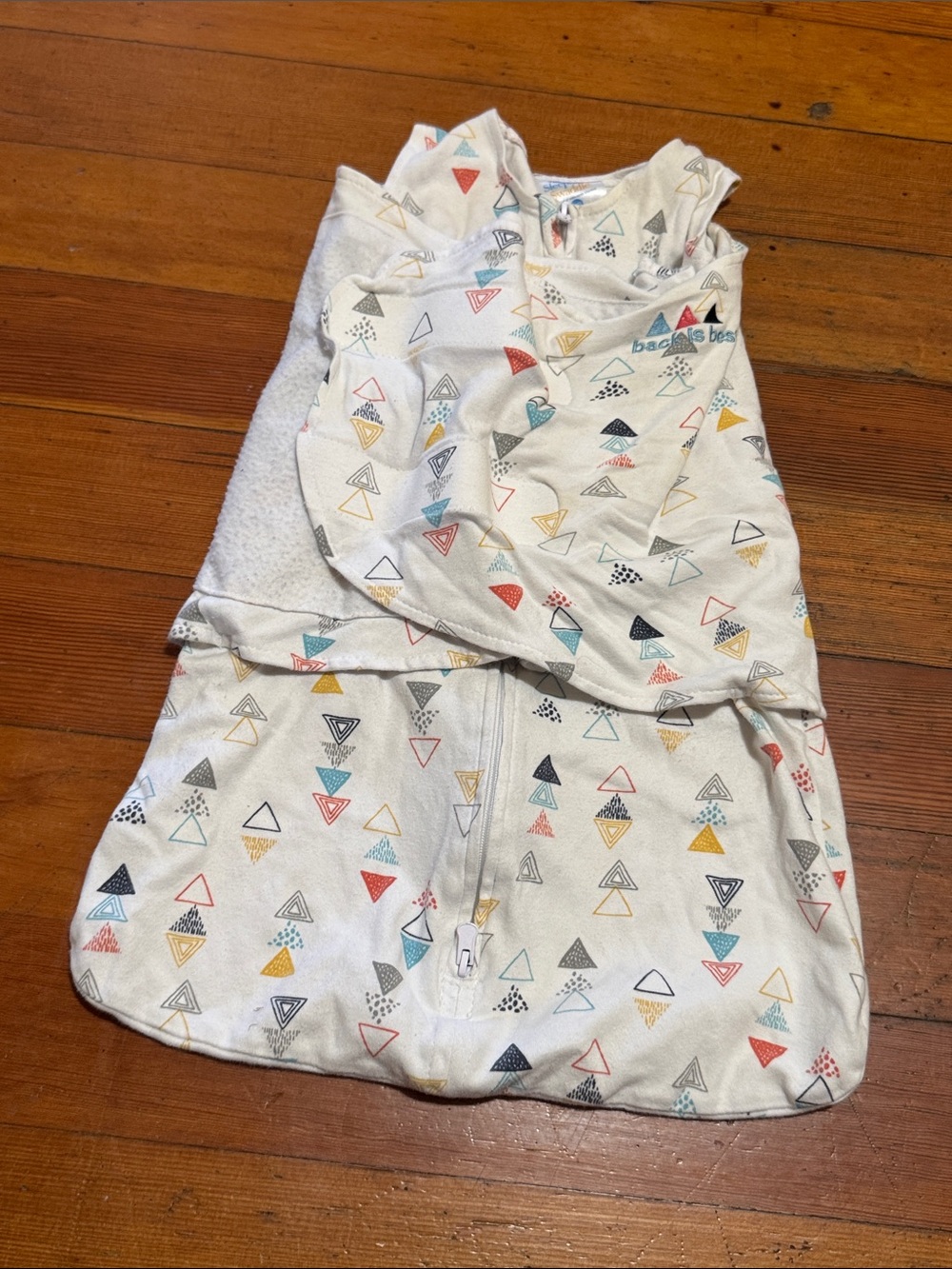 Halo White Sleep Sack with Multicolor Triangle Print